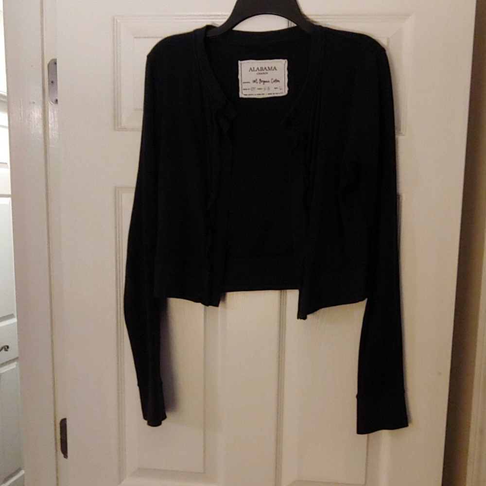 Alabama Chanin Cropped Cardigan